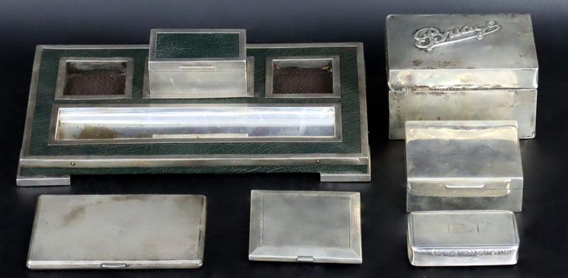 SILVER. Assorted English Silver Box Grouping. (1 of 20)