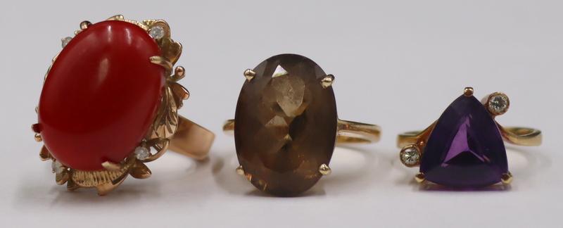 JEWELRY. 18kt and 14kt Gold and Colored Gem Ring (1 of 12)