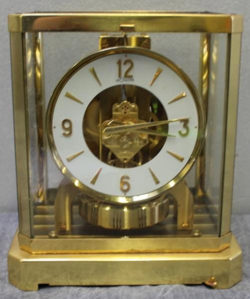 Le Coultre Atmos Clock.: From a Long Island, NY location. Dimensions: 8.25" wide x 6.5" deep x 9.25" high.
