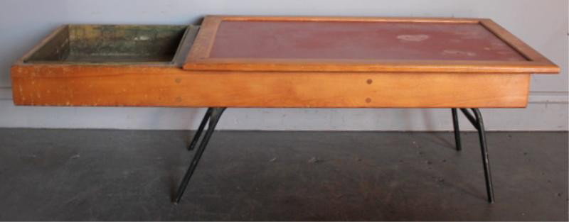 George Nelson. Coffee Table.: From a Huntington, NY estate. Dimensions: 30.5" wide x 22" deep x 16" high. Condition: As is.