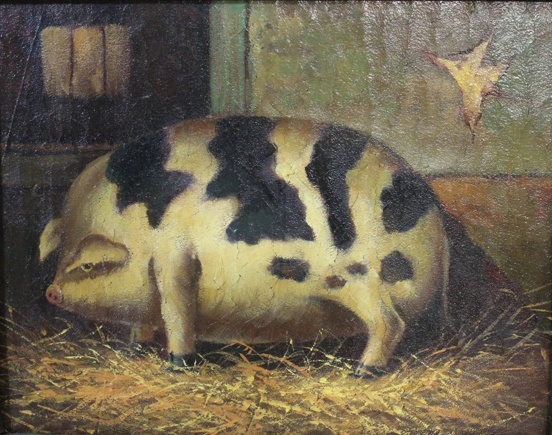 SPOTTED PIG. OIL ON CANVAS. (1 of 3)