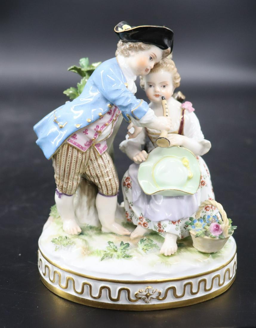 MEISSEN Porcelain Figure Of A Boy In Blue Coat. (1 of 6)