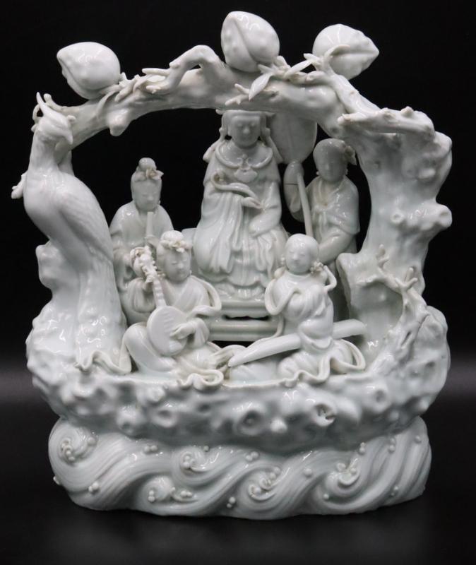 Chinese Blanc de Chine Figural Grouping. (1 of 20)
