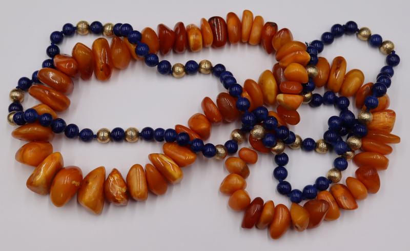 JEWELRY. Chunky Amber Beaded Necklace. (1 of 8)