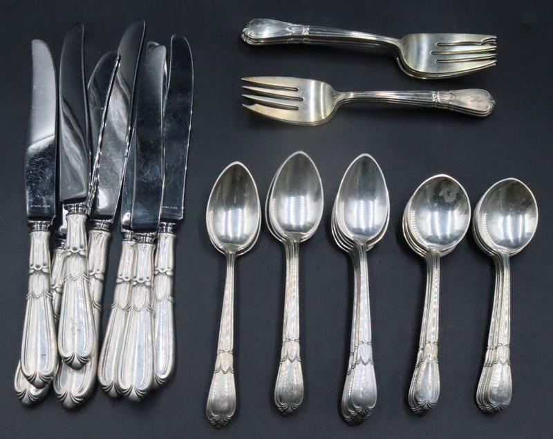 STERLING. Partial Concord Silver Co. Flatware Set. (1 of 6)