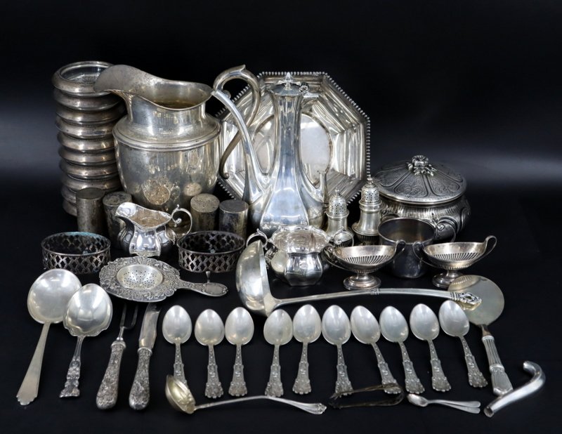 SILVER. Assorted Sterling and Silver Hollowware. (1 of 20)