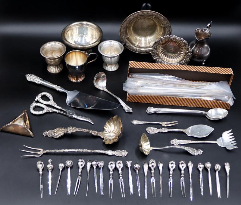SILVER. Assorted Sterling and Silverplate Items. (1 of 11)