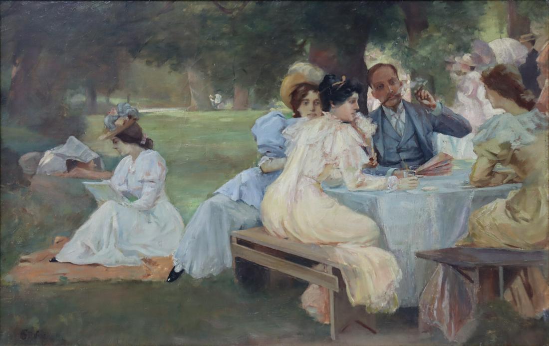 Illegibly Signed Oil On Canvas On Board. (1 of 6)