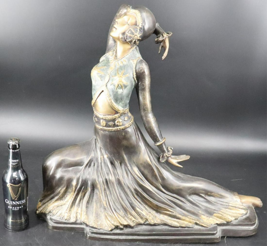 An Art Deco Bronze Sculpture Of A Dancer. (1 of 6)