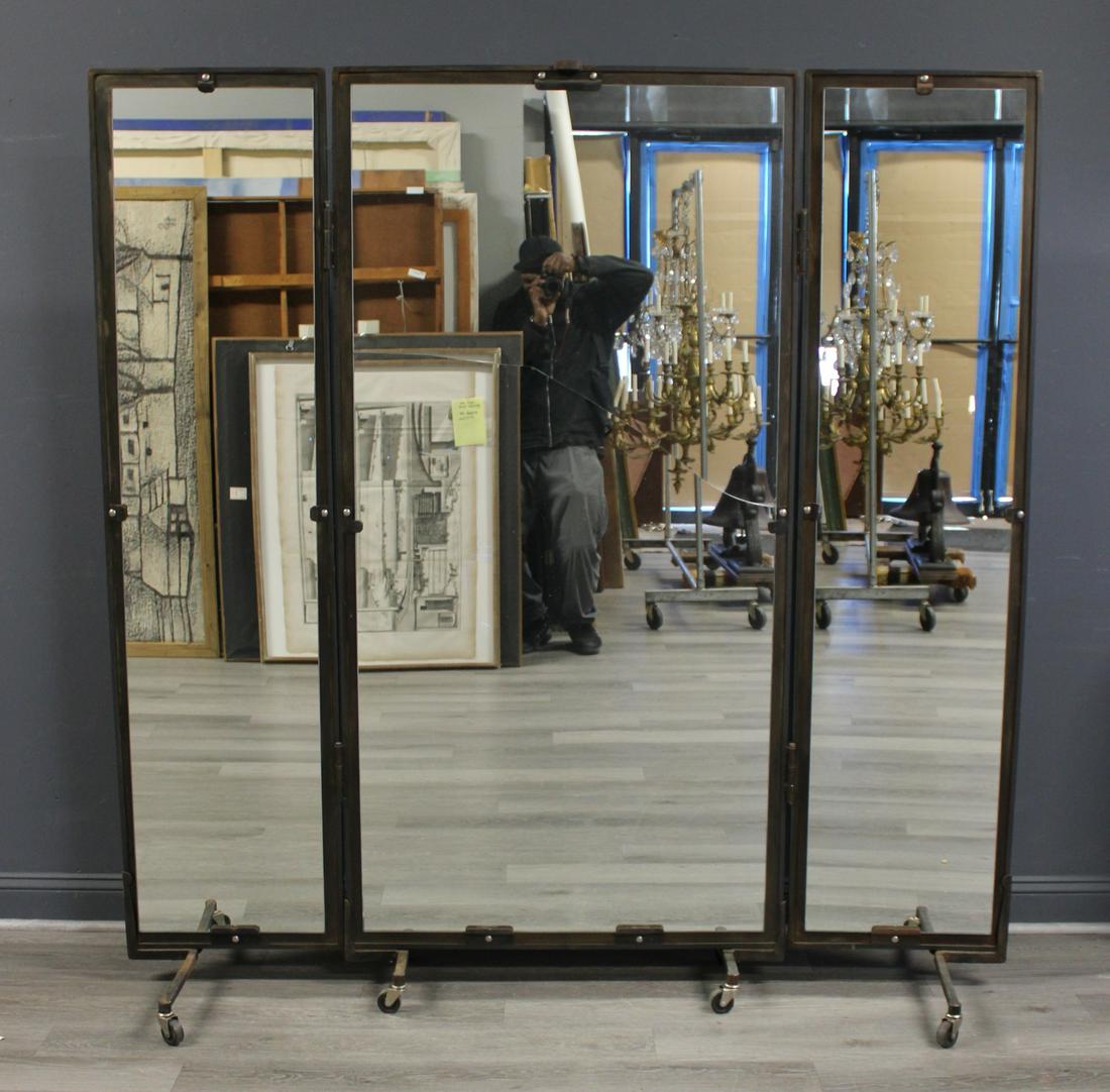 John Rais Studios Iron Triptych Mirror. (1 of 8)
