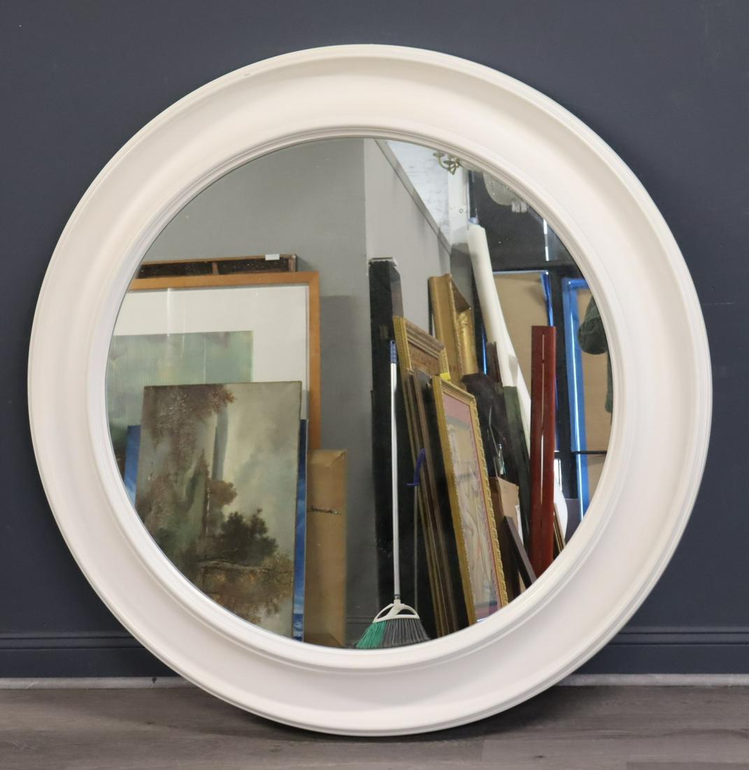 Large Midcentury Style White Painted Wood Mirror. (1 of 3)