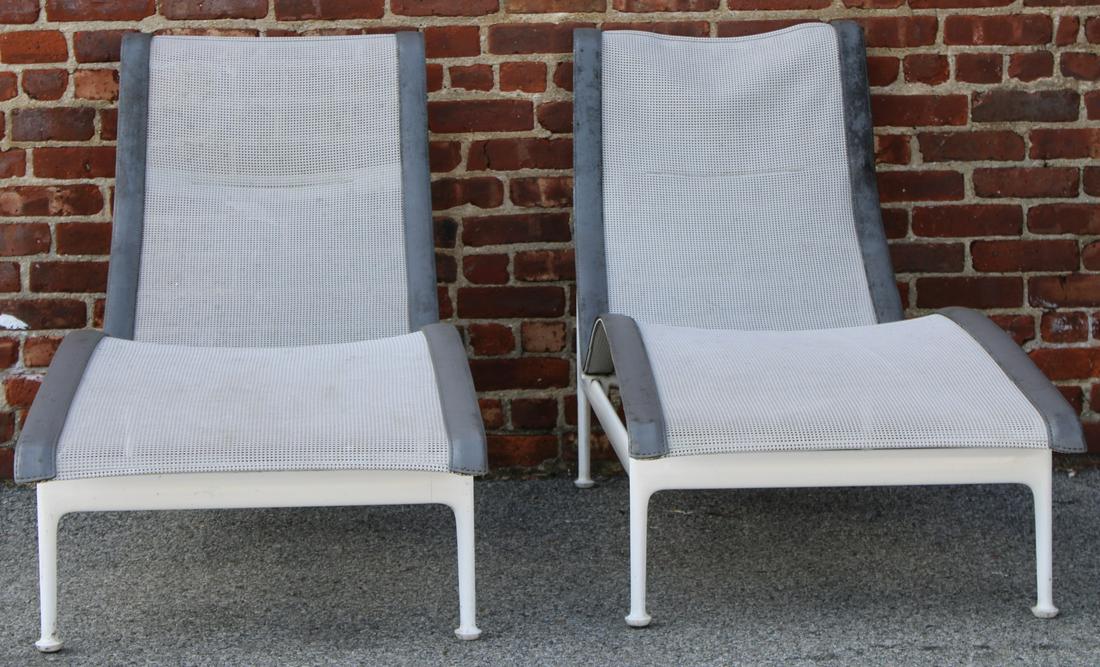 Midcentury Pair Of Richard Schultz Chaise Lounges.