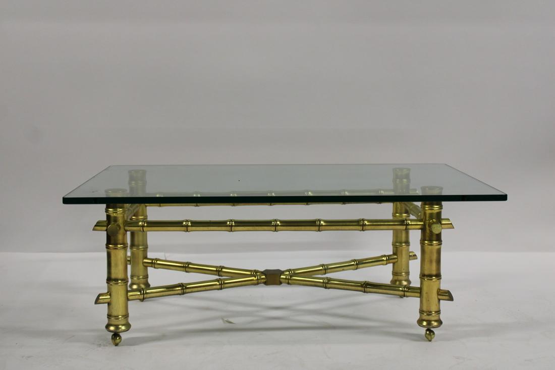 Vintage Giltwood Bamboo Form Coffee Table. (1 of 11)