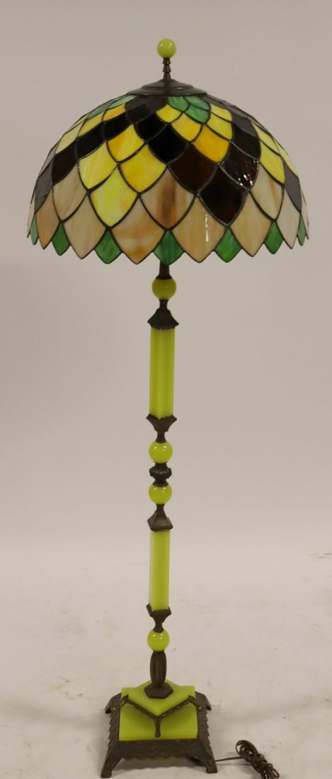 Art Deco Bronze And Onyx Floor Lamp. (1 of 8)