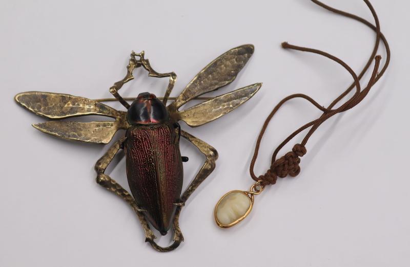 JEWELRY. Unusual Gold and Silver Jewelry Grouping. (1 of 12)