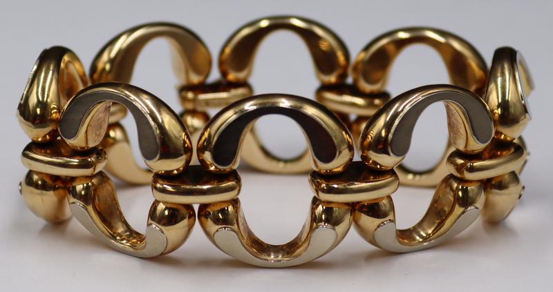 JEWELRY. Signed S+F Italian 14kt Gold Bracelet. (1 of 6)