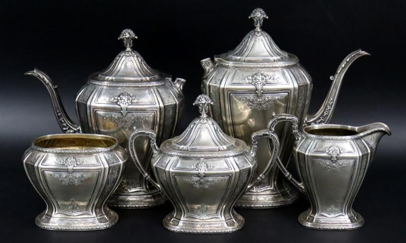 STERLING. (5) Pc. Towle D'Orleans Sterling Tea (1 of 20)