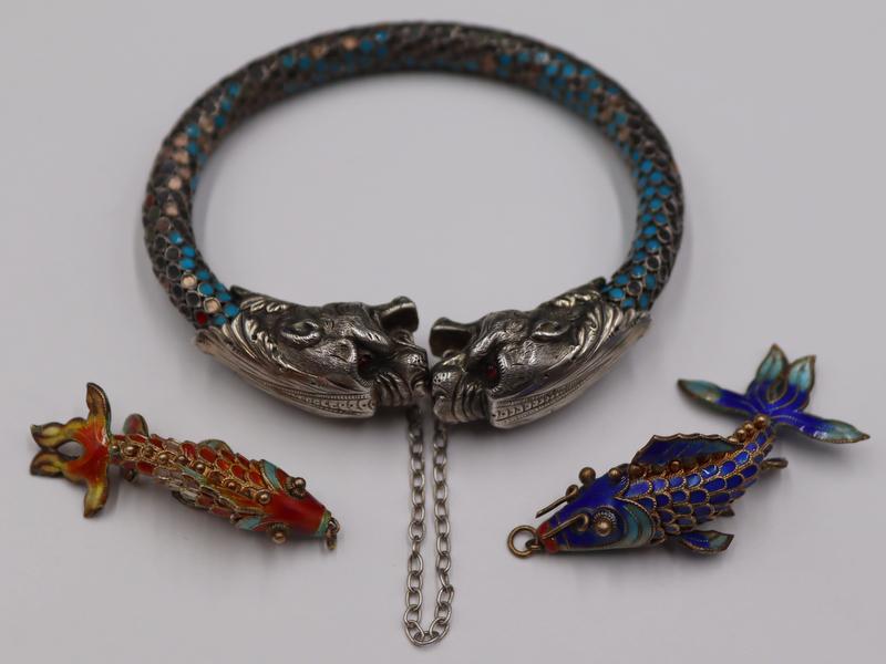 JEWELRY. Silver and Enamel Decorated Jewelry. (1 of 12)