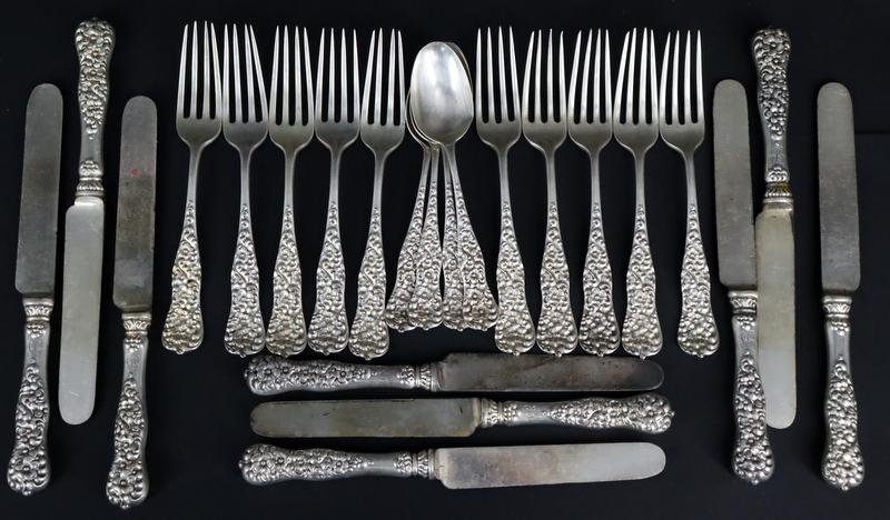 STERLING Dominick and Haff Rococo Partial Flatware (1 of 13)
