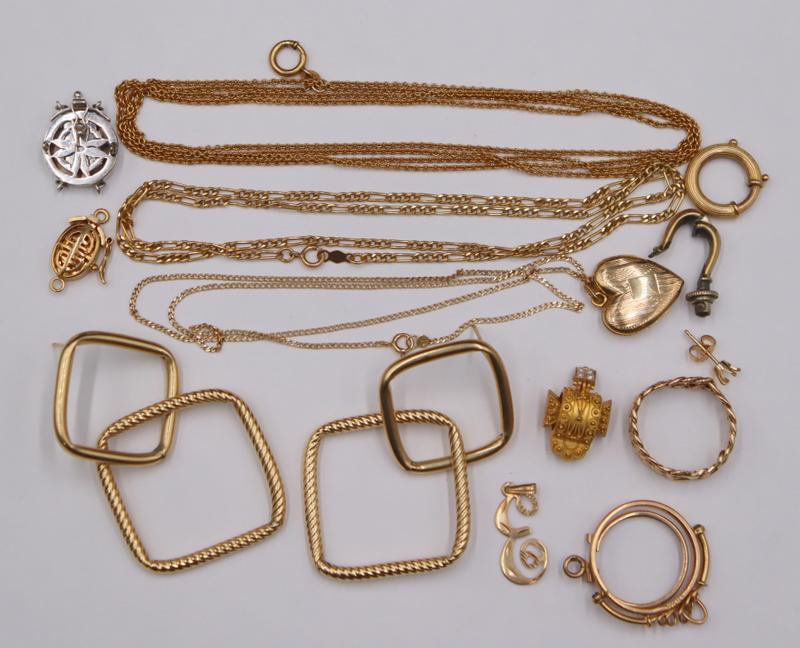 JEWELRY. Assorted 14kt Gold and Costume Jewelry. (1 of 10)