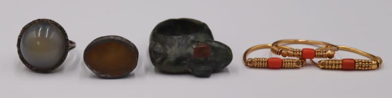 JEWELRY. Collection of (6) Assorted Rings Inc Gold (1 of 15)