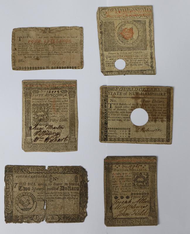 NOTAPHILY. (6) Colonial & Continental Currency (1 of 13)