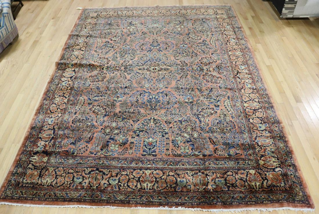 Antique & Finely Hand Knotted Sarouk Carpet. (1 of 8)