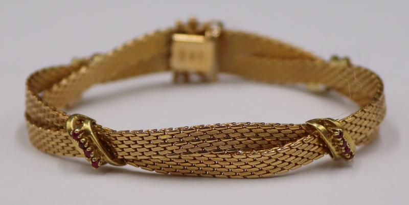 JEWELRY. Italian Uno-A-Erre 18kt Gold and Ruby (1 of 8)