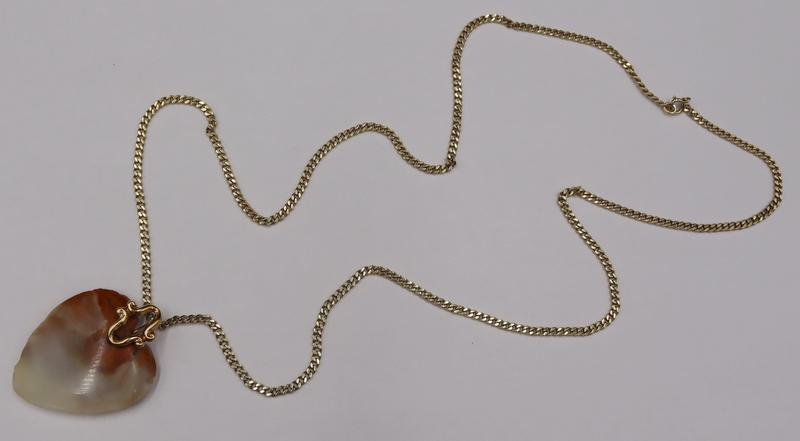 JEWELRY. 14kt Gold and Polished Stone Heart (1 of 10)