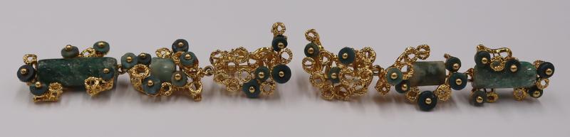 JEWELRY. Pair of Modernist 18ct Gold and Polished (1 of 10)