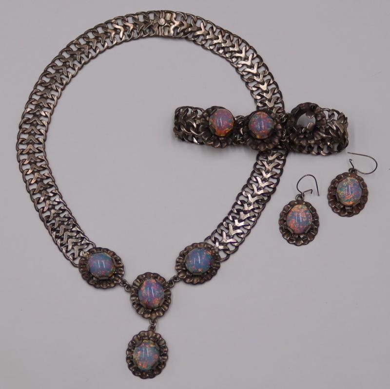 JEWELRY. 4 pc. Signed Mexican Sterling and (1 of 11)