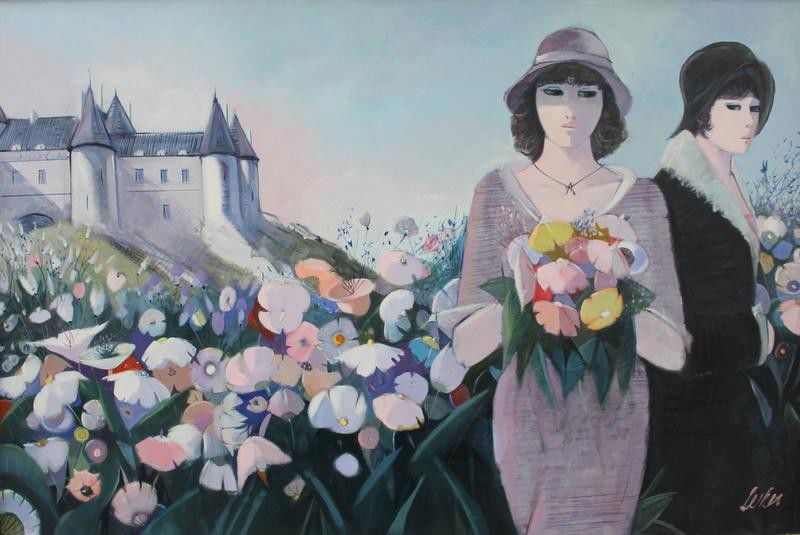 LEVIER, Charles. "Fin de L'Hiver" Oil on Canvas.: Signed lower right. Signed and titled verso. Charles Levier, French, 1920-2004. From a Mamaroneck, NY estate. Dimensions: 40" high x 60" wide.