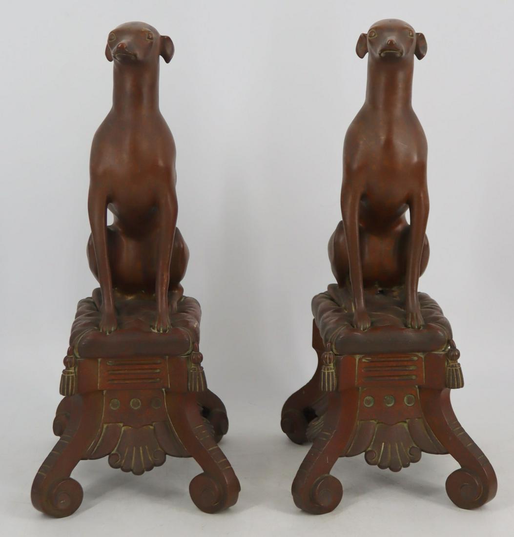 A Pair of Vintage Bronze Dog Form Bronzes. (1 of 9)