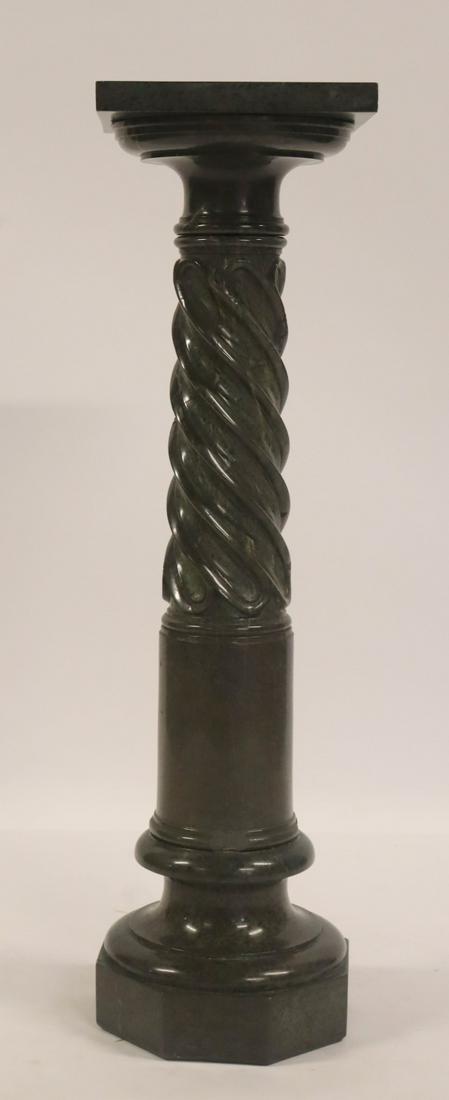 Antique Green Marble Pedestal. (1 of 9)