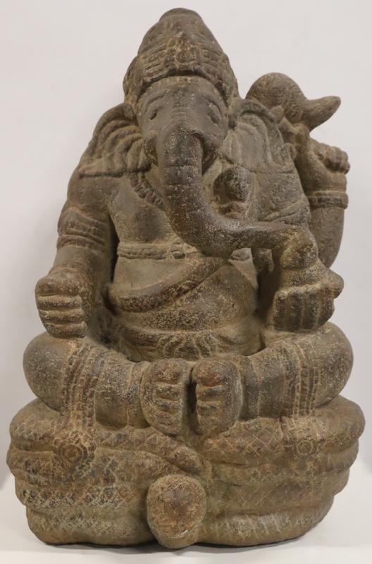Large and Heavy Stone Carving of Ganesh. (1 of 7)