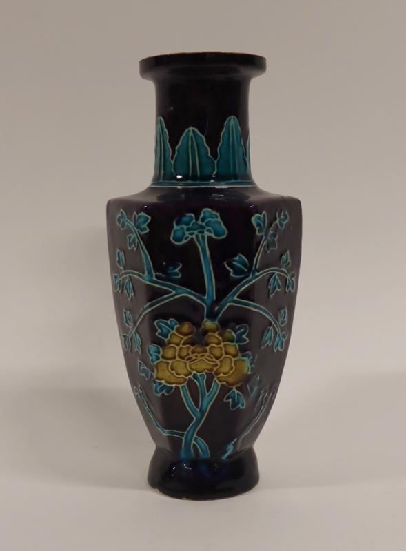 Chinese Ming Dynasty Fahua Vase.: With vibrant colors displaying a floral motif. From a White Plains, NY estate. Dimensions: vase measures approx. 10.5" h.