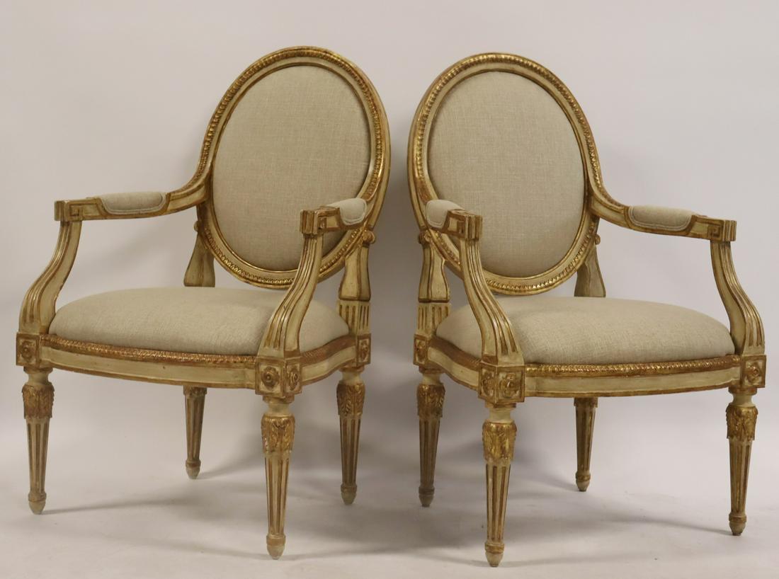A Vintage Pair Of Carved, Paint & Gilt Decorated (1 of 7)