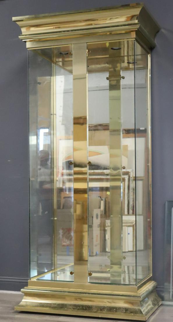 Vintage Brass Vitrine Cabinet. (1 of 8)