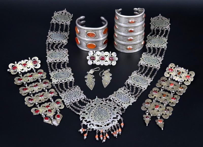 JEWELRY. Assorted Persian Style Silver Jewelry. (1 of 20)