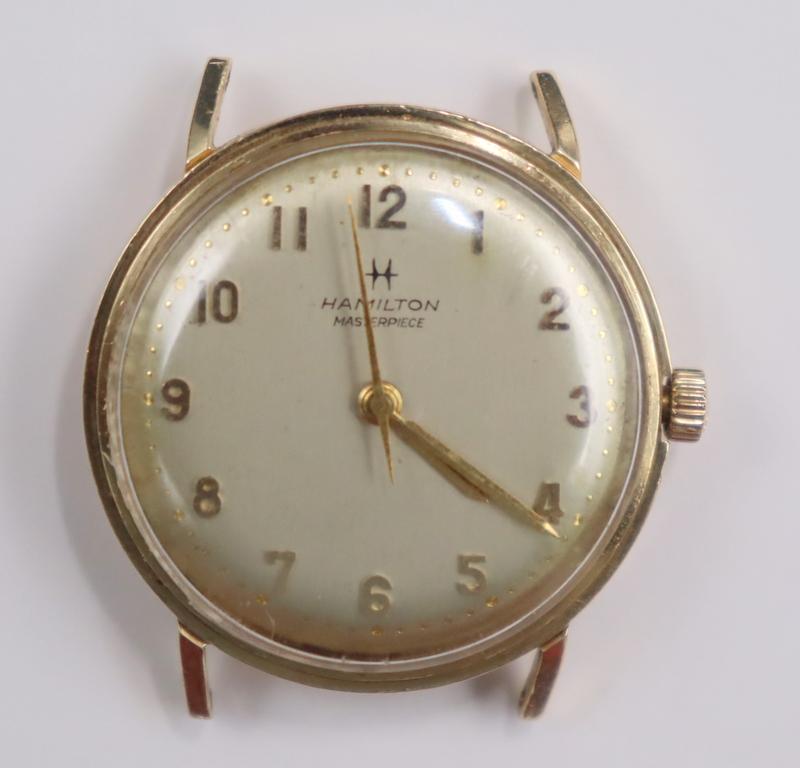 JEWELRY. Hamilton Master Piece 10kt Gold Watch. (1 of 9)