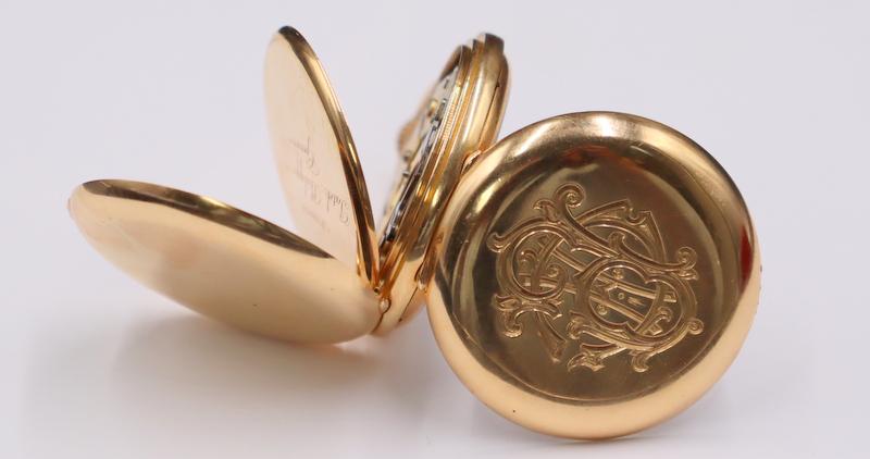 JEWELRY. Patek Philippe 18kt Gold Full Hunter Case (1 of 16)