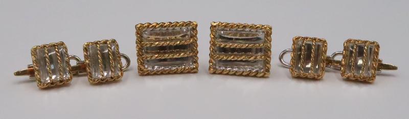 JEWELRY. 6 Pc. David Webb 18kt Gold and Crystal (1 of 10)