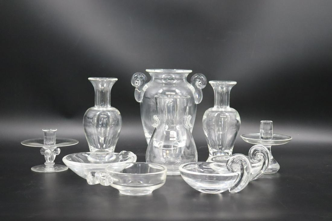 Collection of Steuben Glass 10 Pieces. (1 of 6)