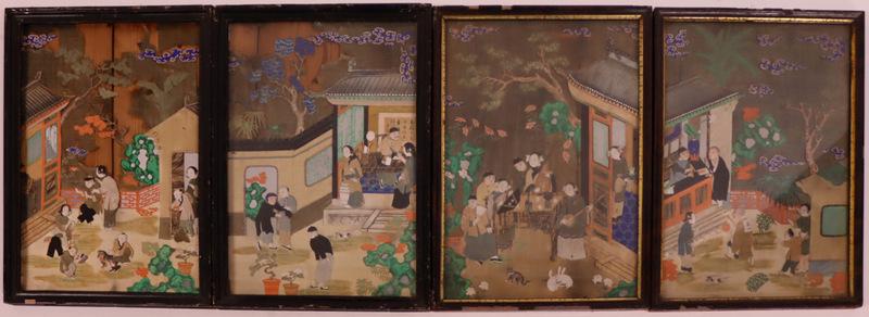 (4) Antique Chinese Shadow Box Style Mixed Media (1 of 20)