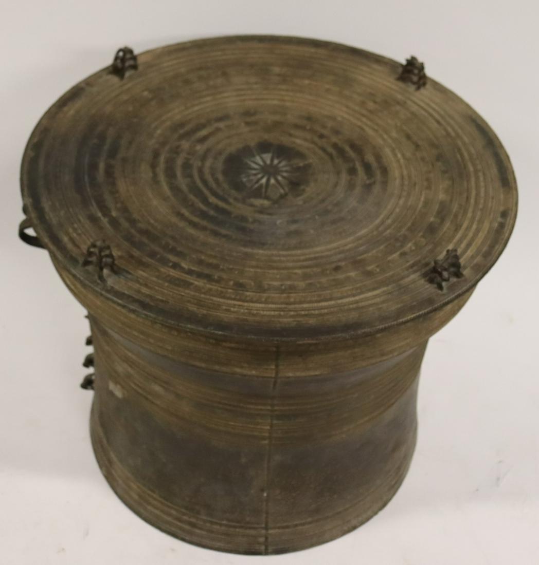 Tibetan Bronze Rain Drum with Frogs. (1 of 6)