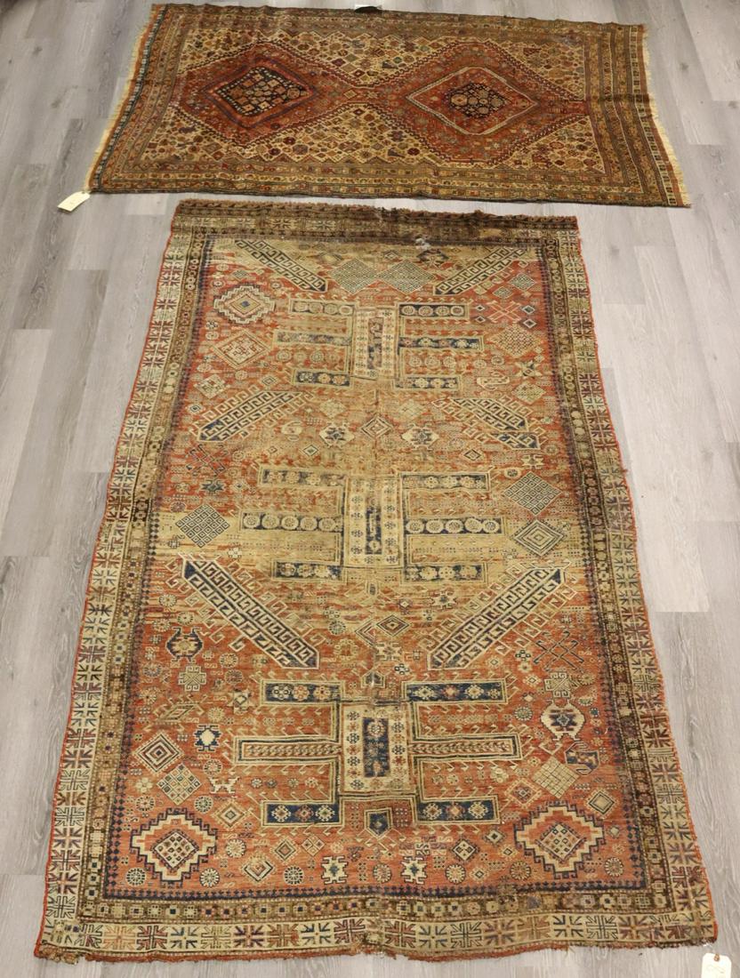 2 Antique And Finely Hand Knotted Carpets . (1 of 13)
