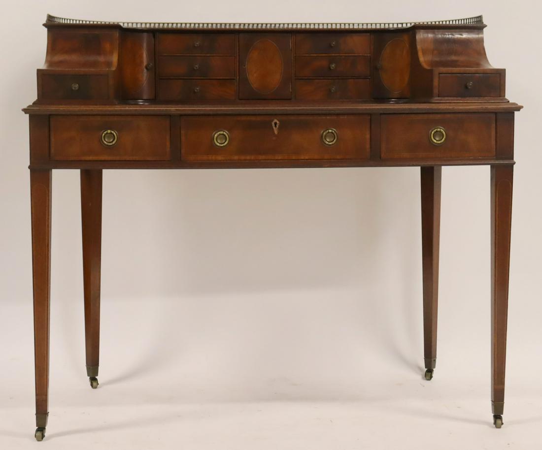 Custom Quality Mahogany Leathertop Carlton House. (1 of 1)