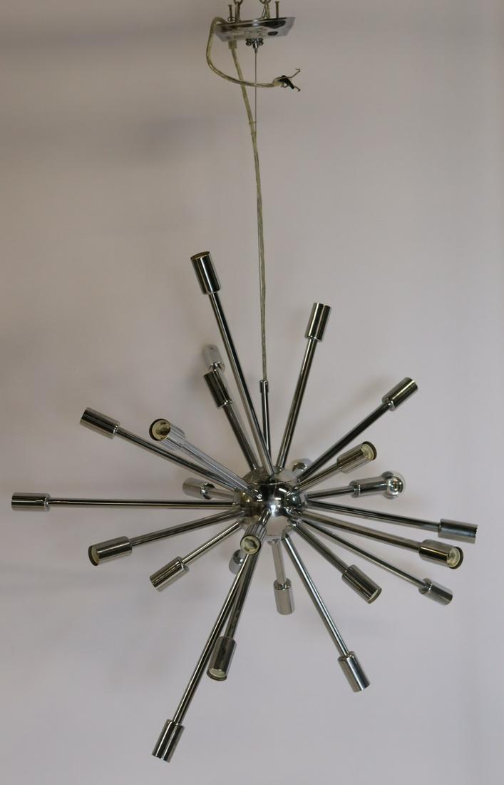 Large Midcentury Chrome Sputnik Chandelier. (1 of 4)
