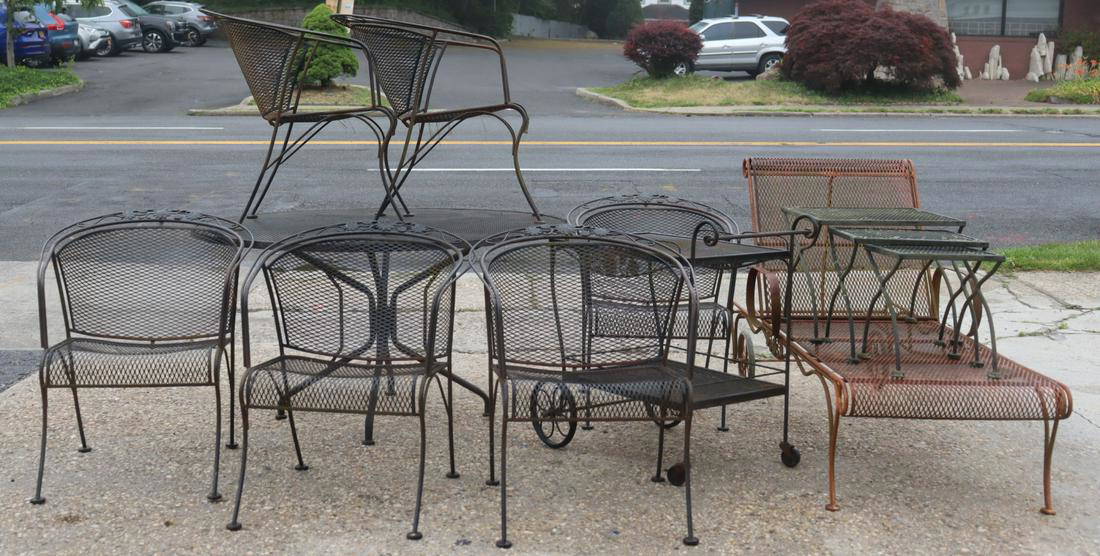 Vintage Iron Woodard Furniture Grouping. Auction