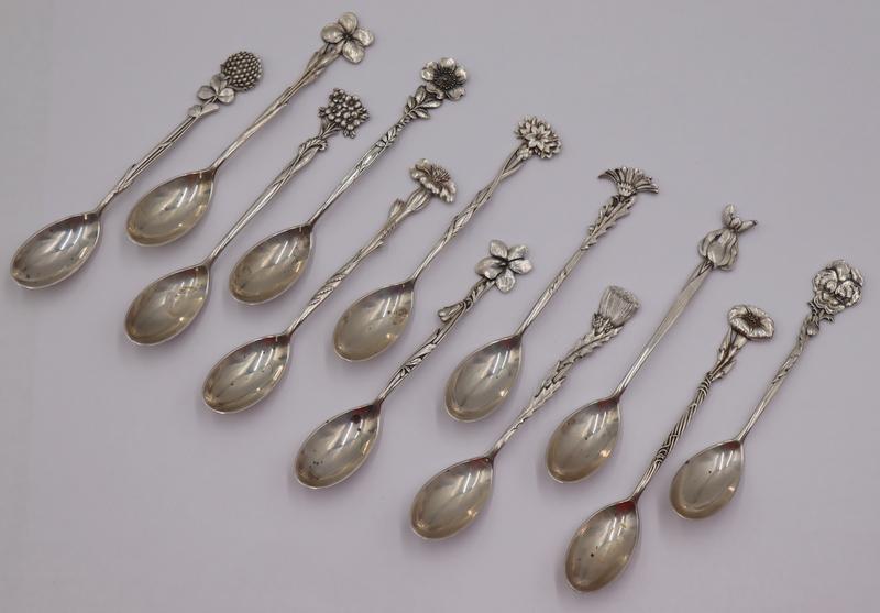 STERLING. (12) Tiffany & Co. Sterling Spoons. (1 of 10)